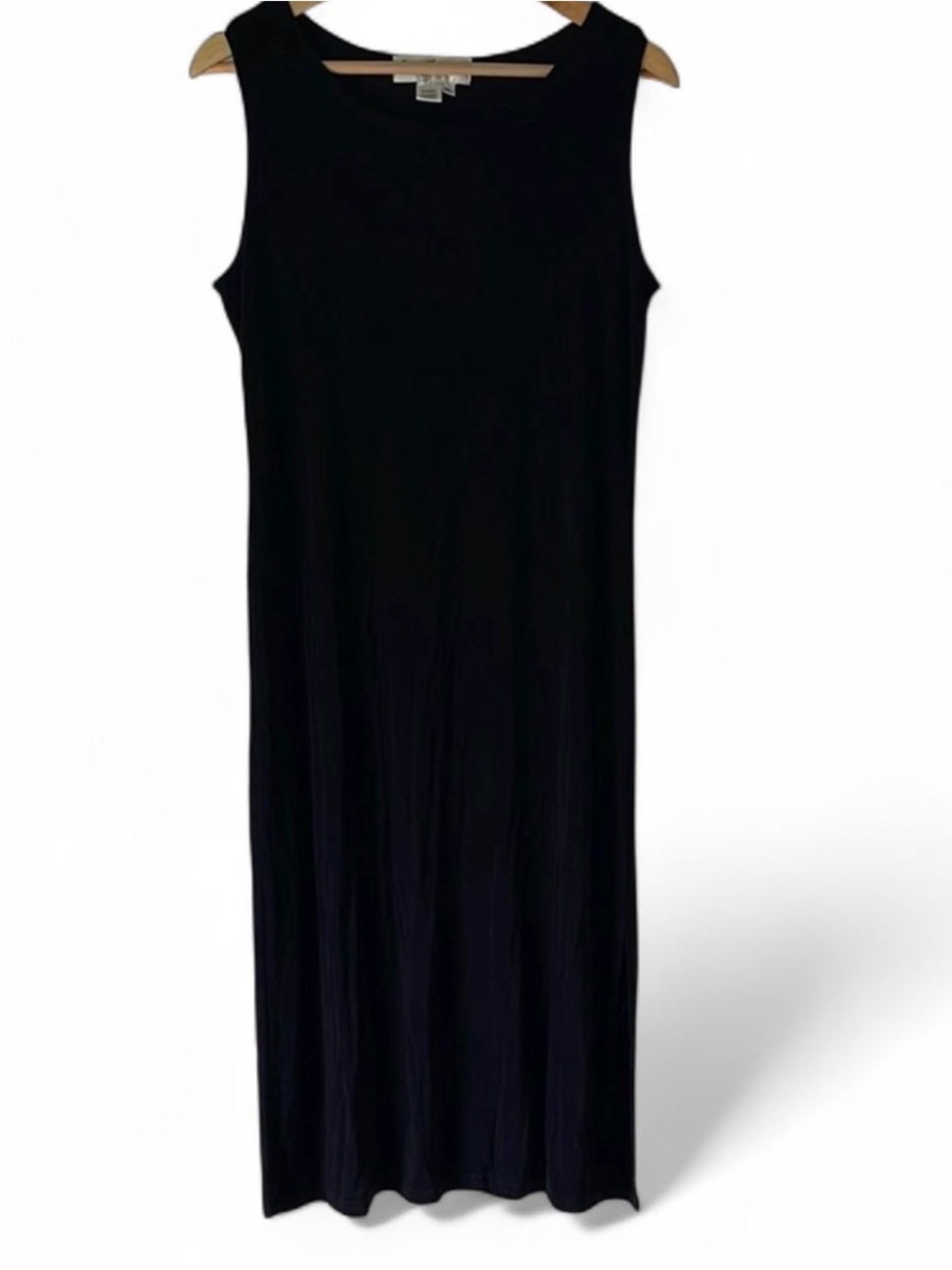 Vintage 90s Norm Thompson Slinky Black Dress